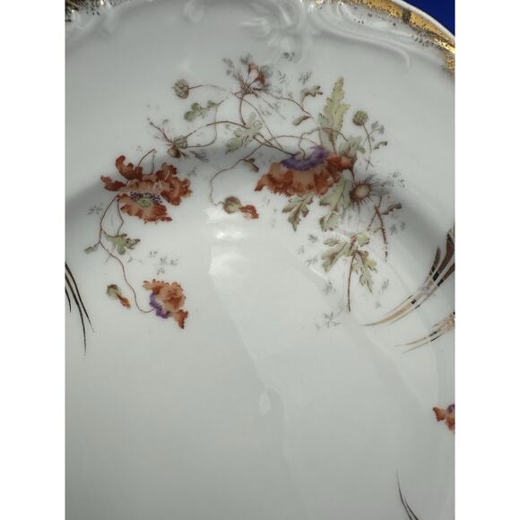 Vintage KPM Germany Porcelain Cake Plate 428 Floral Gold Trim Handles 12” - Picture 13 of 16